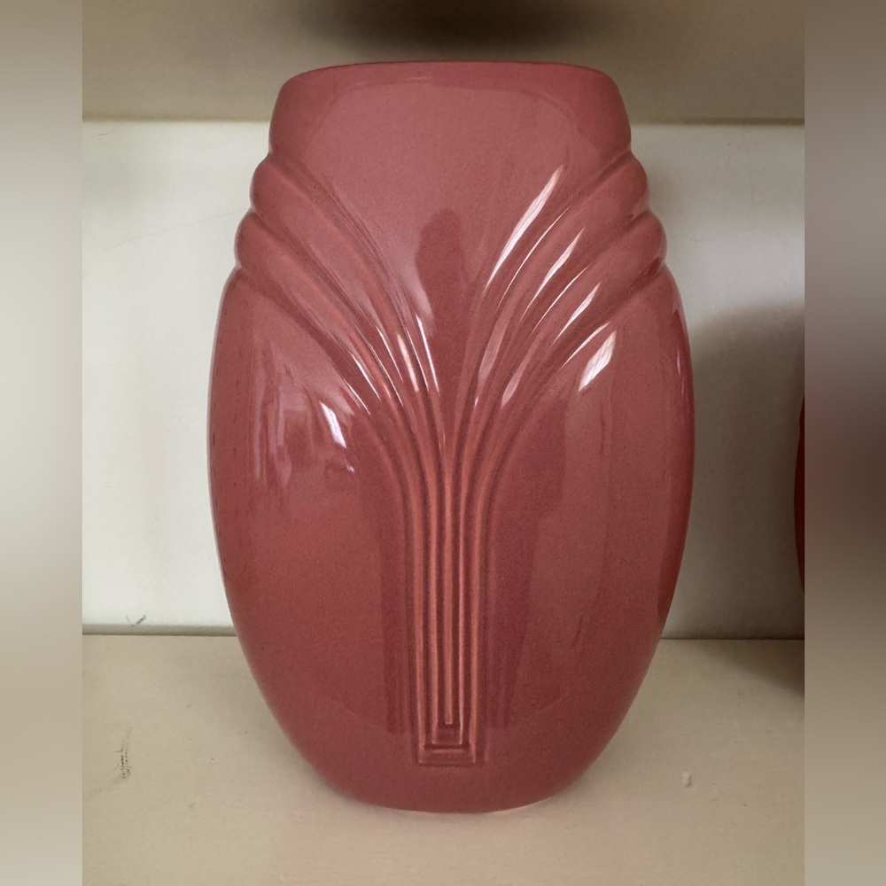 Vintage Pink Vase 80’s 11.5”